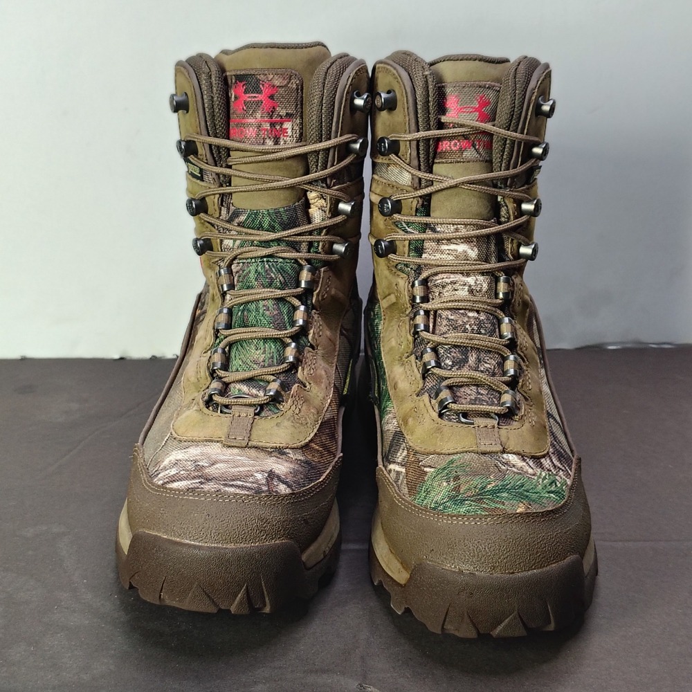 Under Armour Brow Tine Hunting Boots 400g Primaloft GoreTex Womens 7.5 Camo Pink - Picture 4 of 14